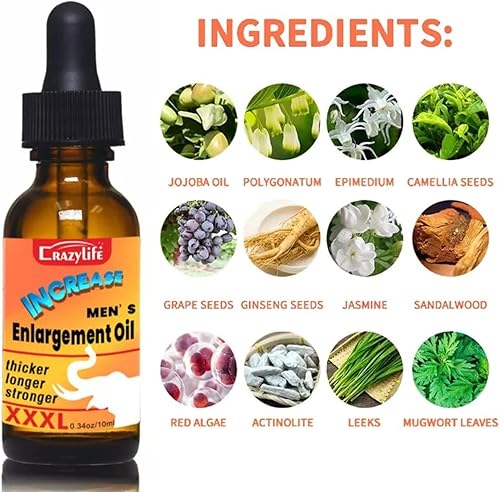 Miniatura 2 de Crazylife - Aceite de masaje para hombres aceite agrandador para hombres fuerza de aumento energía aceite esencial natural para hombres