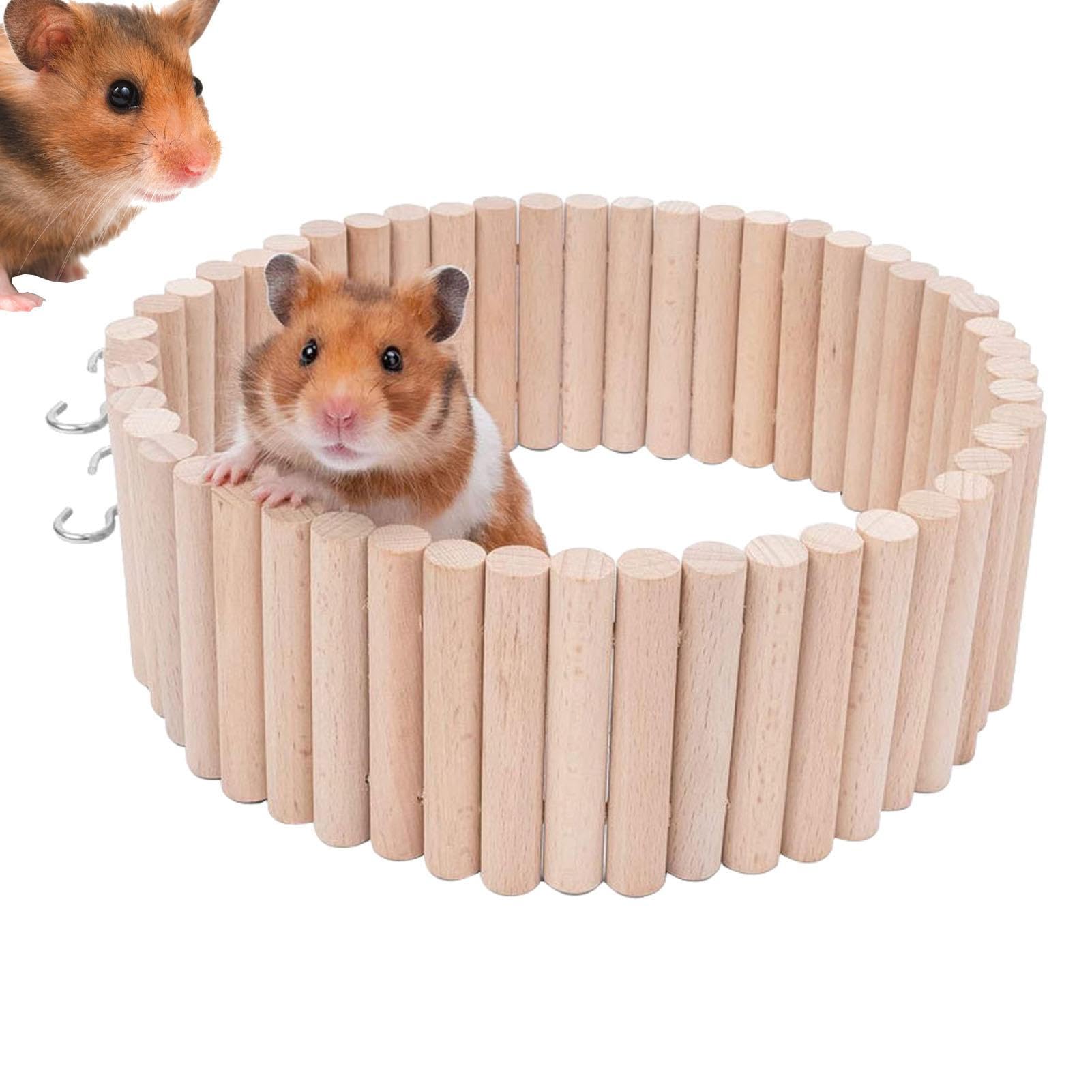 Cage Ladder Chew Toy - Bendable Ladder Chew Toy, Hamster Chew Toy | Hamster Ladder Bridge with Metal Hooks for Climbing, Scratch Resistant Design for Safe Pet Exercise, Multi-Functional Plaything for
