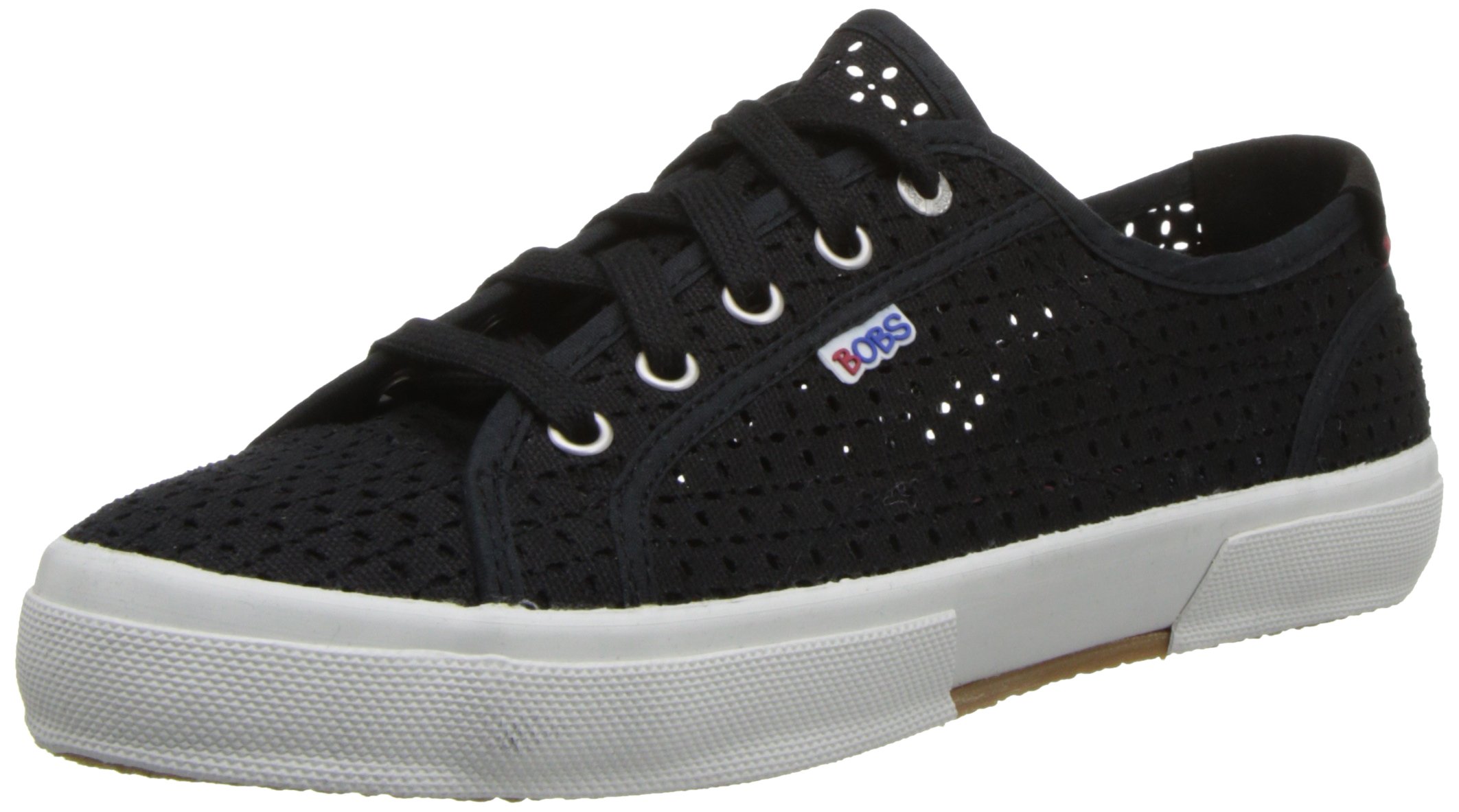 SkechersBOBS from Skechers Women's Le Club Major Laser Fashion Sneaker,Black,7.5 M US