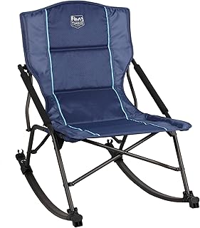 Folding Rocking Camping Chair - Portable Outdoor Rocker Chair with Carry Bag - Supports 250 lbs