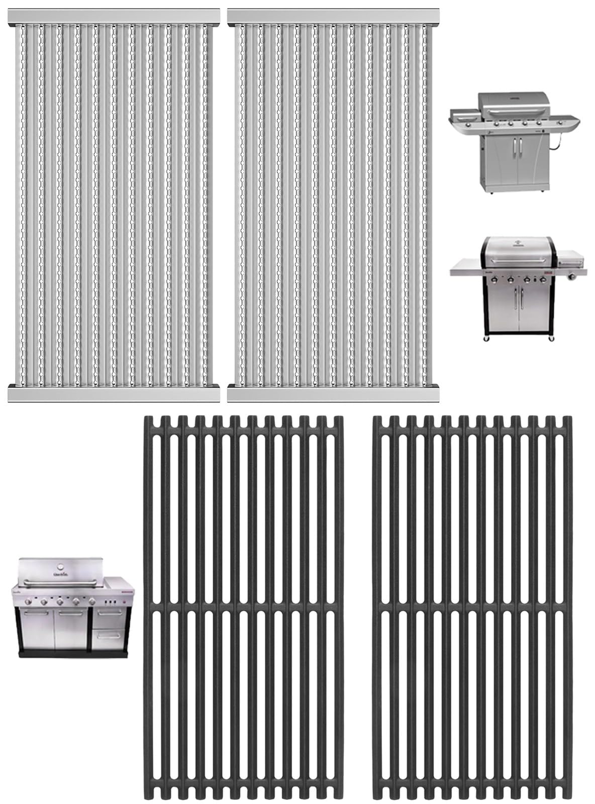 Replacement Parts for Charbroil Grill Grates G369-0030-W2 & Emitter Plates G362-2100-W1 Charbroil TRU-Infrared 463644220 463642316 Grill Parts