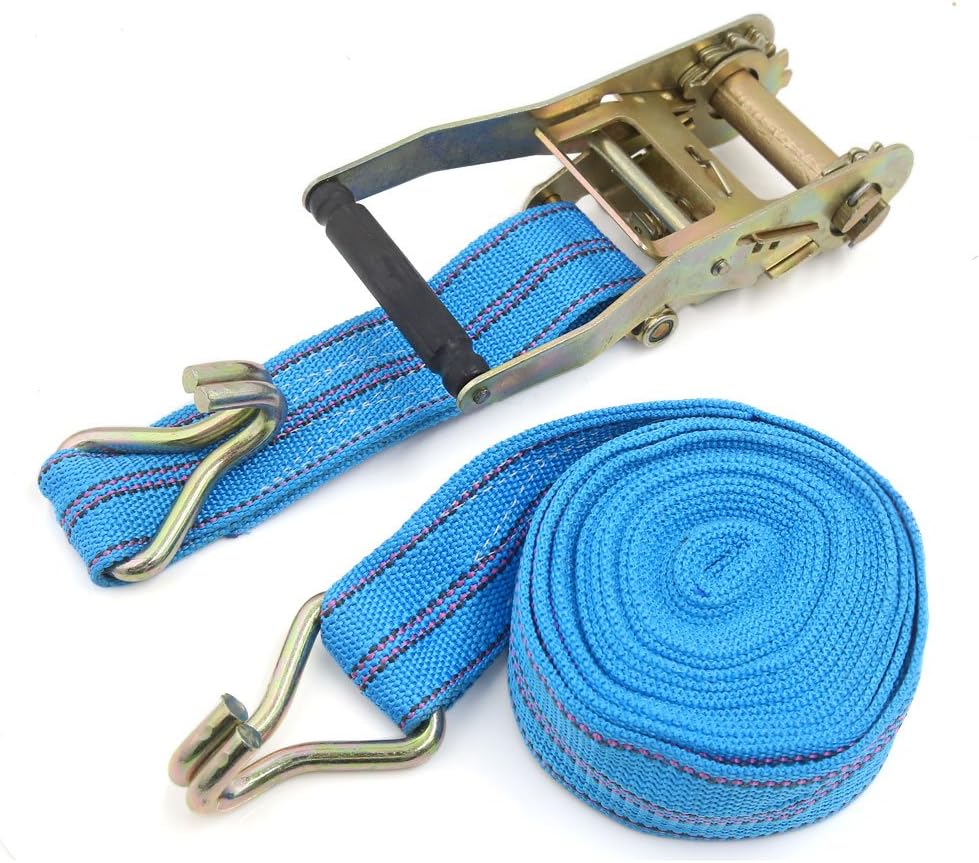 2.2" x 20ft Car Truck Cargo Luggage Ratchet Ratcheting Tie Down Strap Blue (id: af1 61e 2be d99 28c