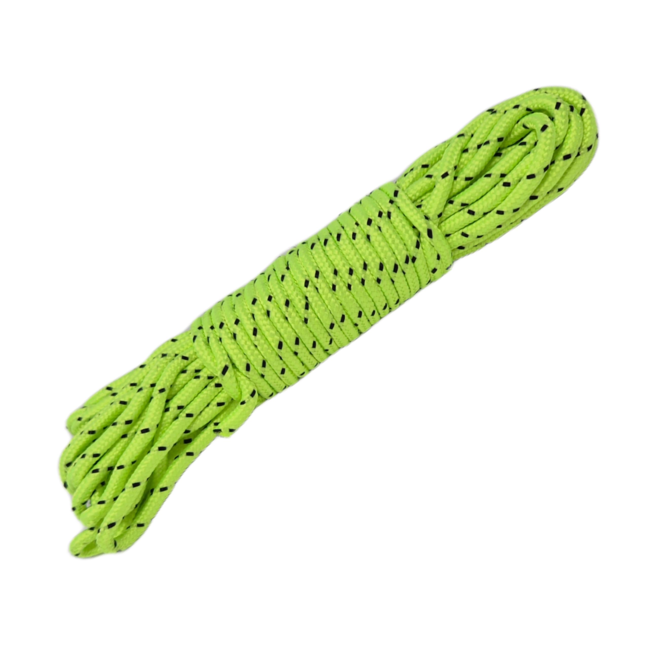 ESW LEISURE Guyline Rope For Tents Awning Camping Strong Lightweight Paracord Guy Ropes Guy Lines Fishing Outdoor Umbrella Bivvy Caravan Gazebo Tarp Windbreak Cord Line (Green & Black, 10 Metres)