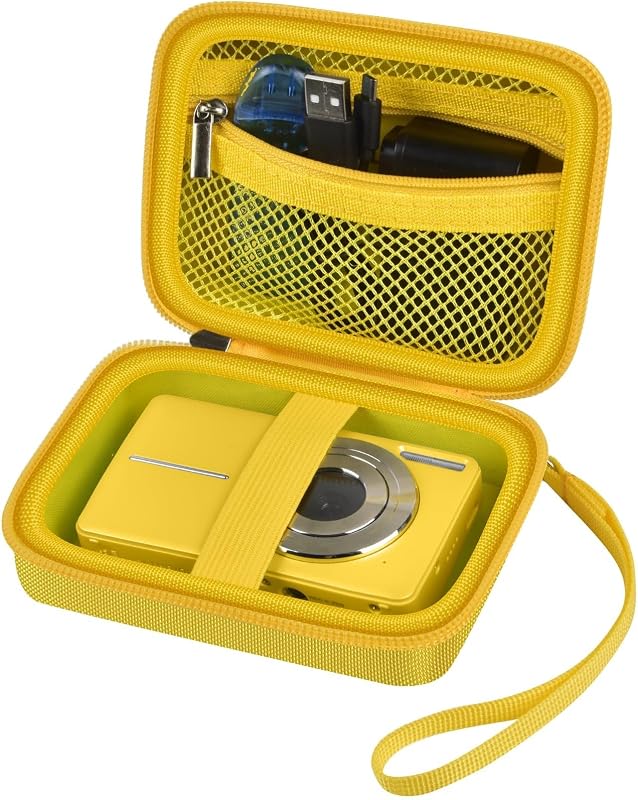 ALKOO Digital Camera Case for CAMKORY, Camera Pouch for KODAK Pixpro -Yellow