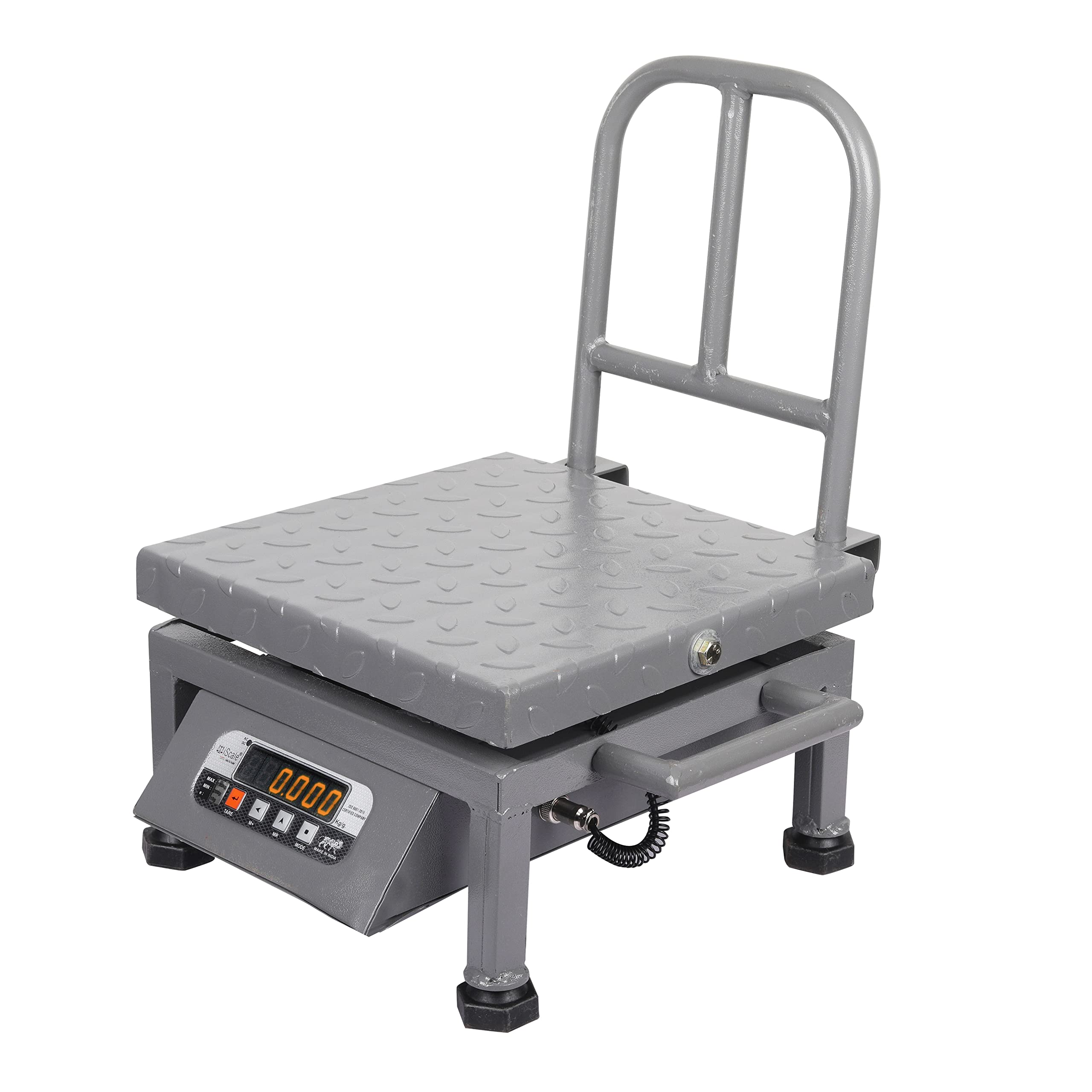 iScale i-21 Capacity 50kg x 5g Accuracy, Portable/Mobile Digital Weighing Scale with Front Back Double Red Display & Detachable Handle, Heavy-Duty Mild Steel Pan,12x12" for all Commercial Uses-image-29