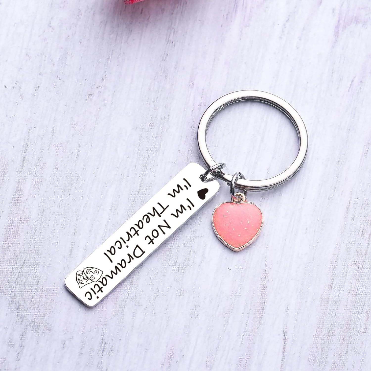 ZNOSVEI Drama Mask Keychain - Teacher Thank You Gift, Graduation and Student Keychain - Image 3