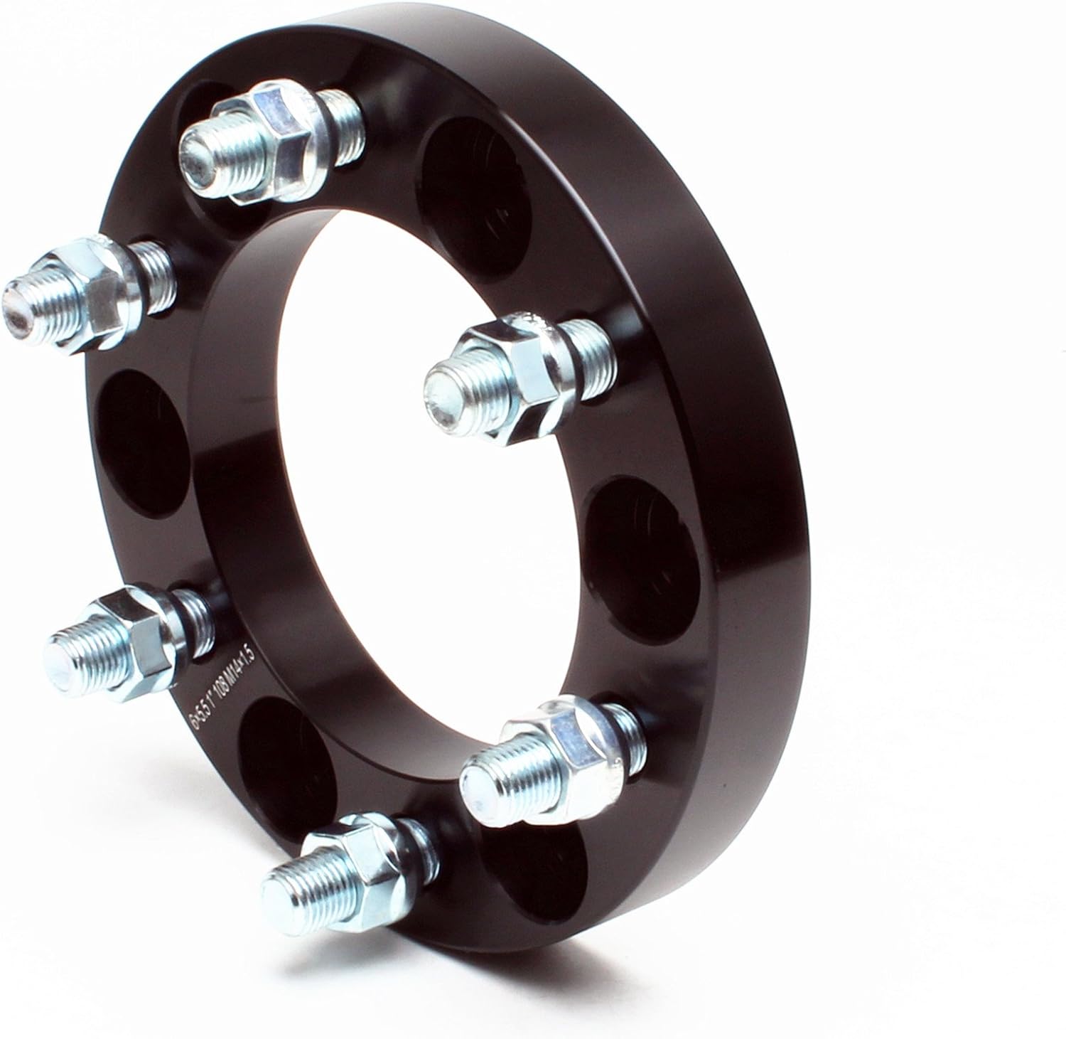 4pcs Wheel Spacers Adapters Black 1" Thickness 6 Lugs 6x5.5/6x139.7 M14x1.5 Studs Compatible for Chevy Suburban Silverado Tahoe GMC Sierra 1500 Yukon Cadillac Escalade Ram 1500