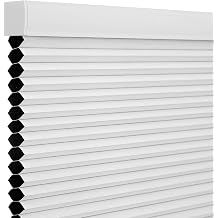 Changshade Blackout Cordless Cellular Shades for Windows,Honeycomb Blinds with Thermal Insulation,UV Protection,Child Safe,Privacy Light Control,Easy to Install,27" w x 72" h,White