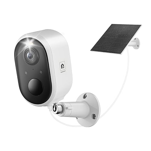 Solar Security Camera Outdoor Wireless, 2K Color Night Vision, Battery