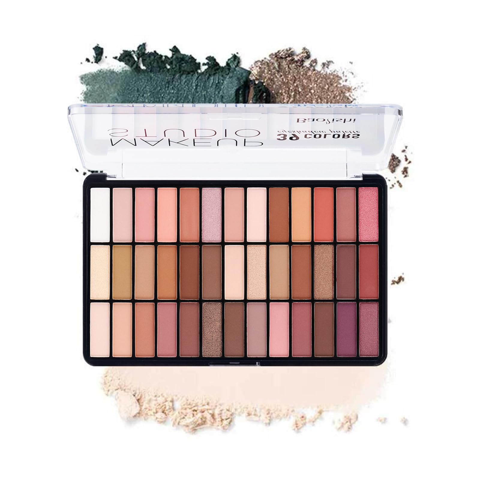 Pure Vie Paleta de Sombras de Ojos, 39color Sombra de Ojos Brillantes Brillo en Crema Nude Profesionales Paleta Maquillaje Technic Cosmetic, Larga Duración Impermeable Eyeshadow para Mujer Niña(#491)