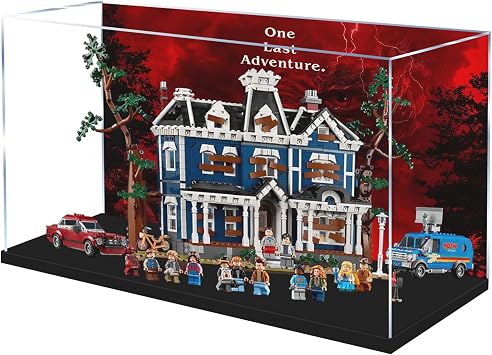 Acrylic Display Case for Lego 11370 Stranger Things The Creel House Building Set, Dustproof Transparent Box - Only Display Case, Display Box Compatible with Lego 11370 Back Spray A