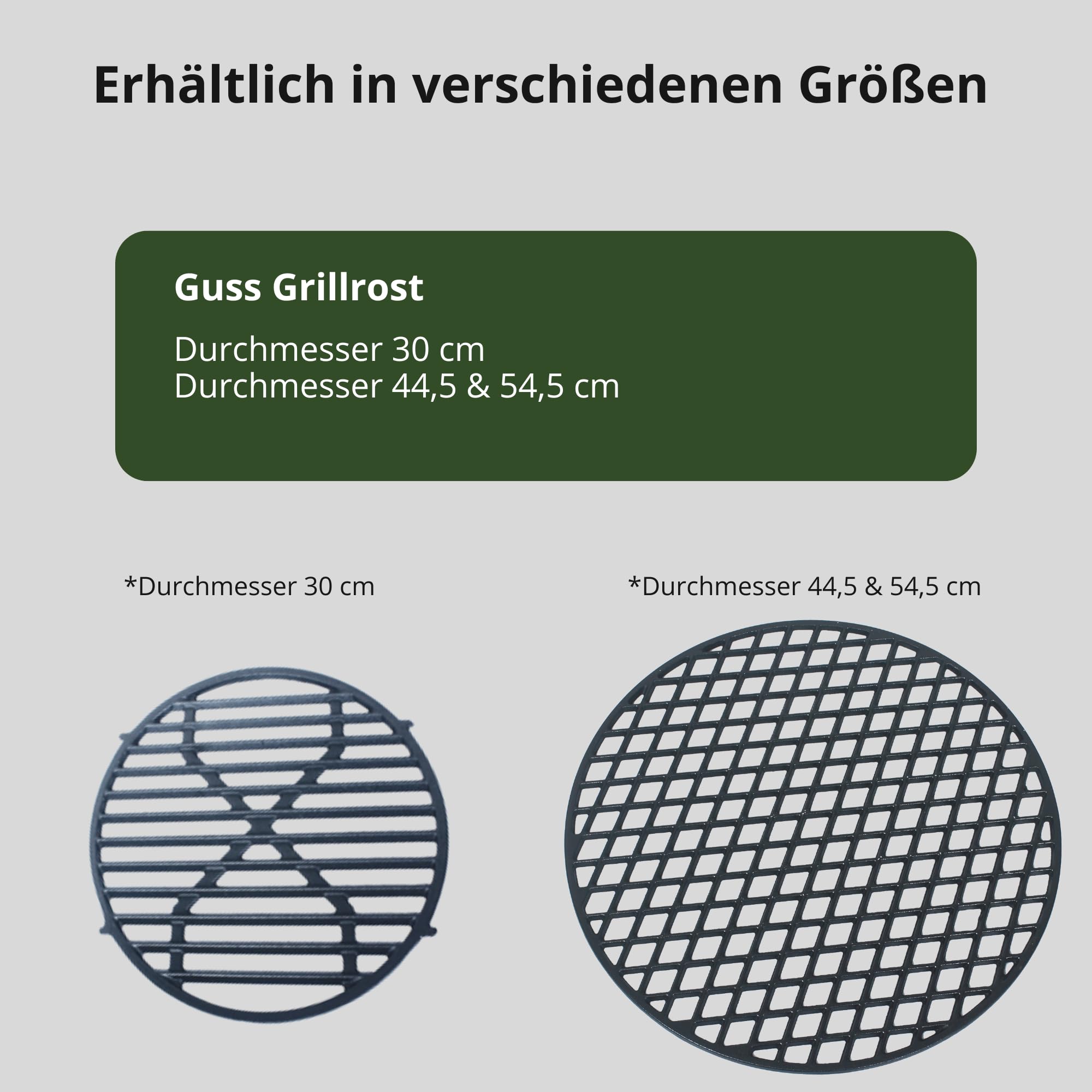 Hero Guss Grillrost Ø 44,5cm emailliert massiv Inclusive 2 Griffe ! auch z.B für Weber 45,46,47cm