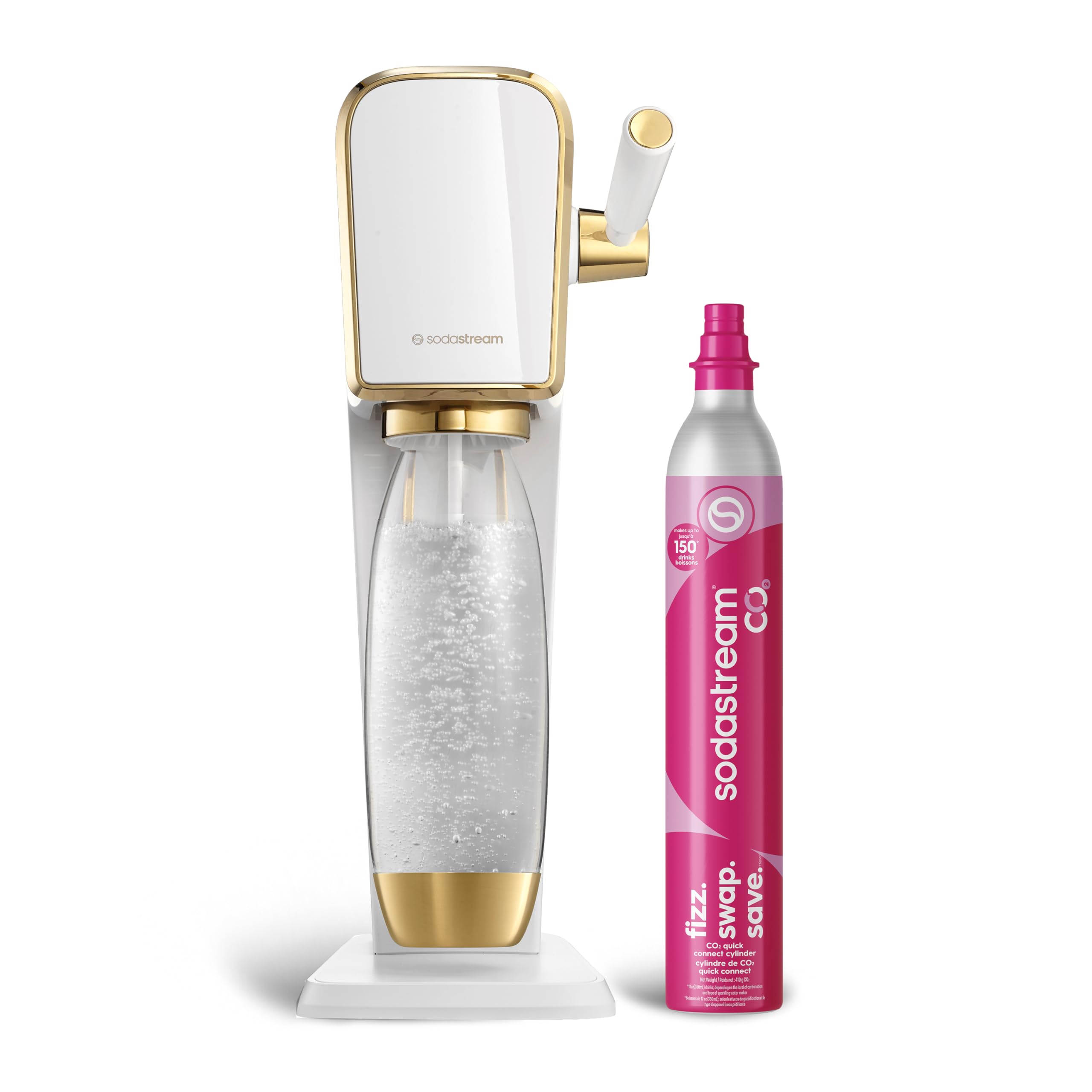 Amazon.com: SodaStream Art Sparkling Water Maker (White/Gold) with