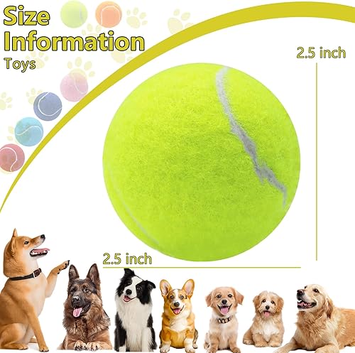 Miniatura 2 de Swingers Pelotas de tenis chirriantes para perro, pelotas de tenis de entrenamiento de 2.5 pulgadas, pelota de ejercicio para mascotas y perros con