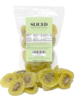 Dried Kiwi Slices Golden Kiwi Natural Color No Added Color Chewy Sweet Tropical Fruit Snack 14 oz Resealable Bag