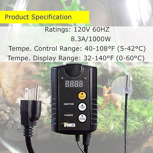 Vista 5 de iPower tapete térmico para plantón, tapete térmico hidropónico caliente con diseño impermeable duradero, solamente regulador, Paquete de 10, Blanco