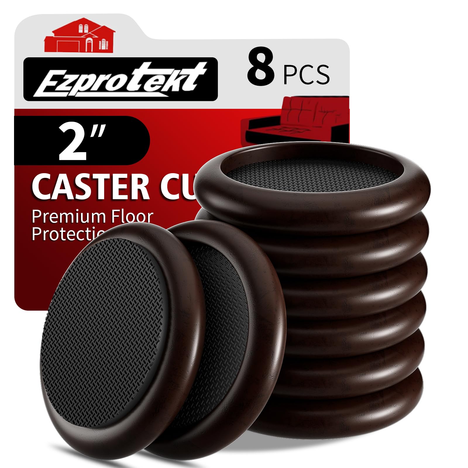 2" Non Slip Wood Furniture Coaster, 8 Pcs Anti Slip Furniture Pads for ...