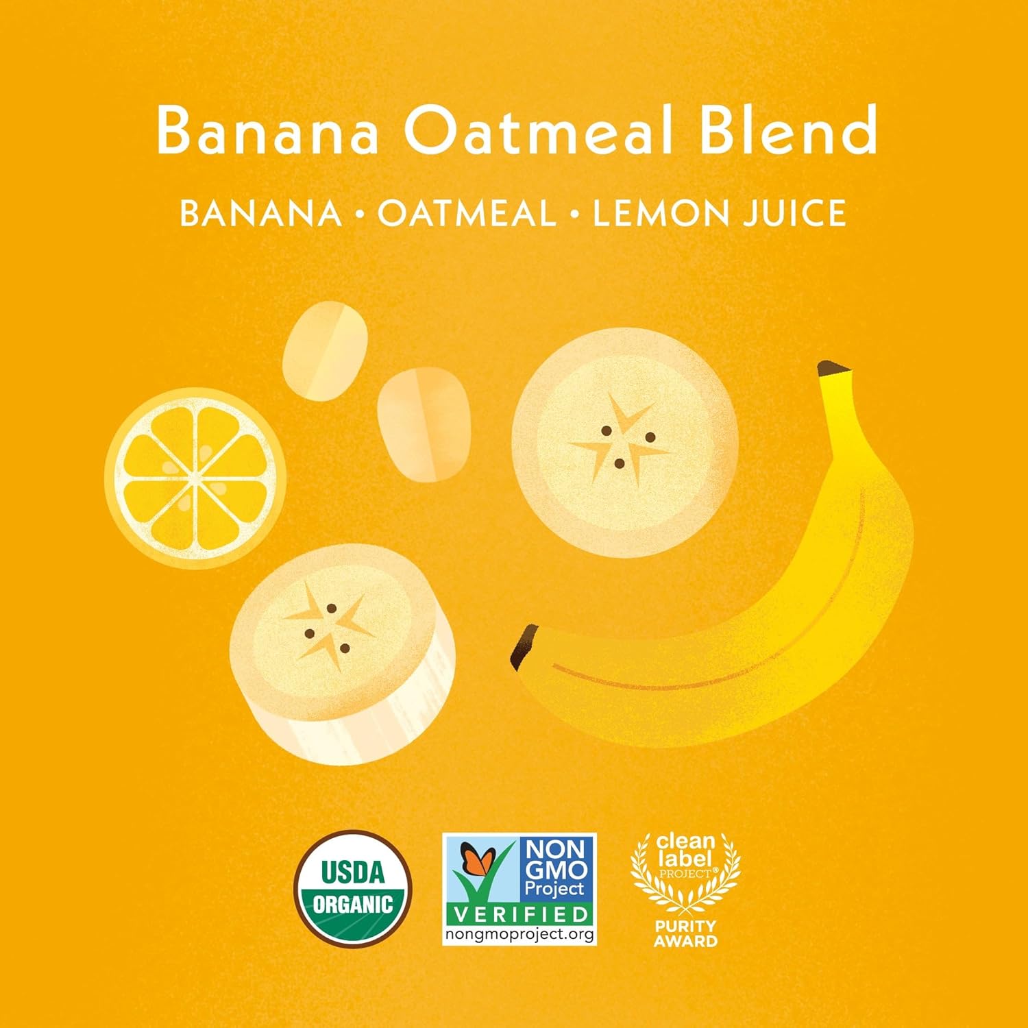 Once Upon a Farm | Baby Oatmeal | Apple Baby Oatmeal Blend, Banana Baby Oatmeal Blend | Unsweetened | Variety Pack of 24