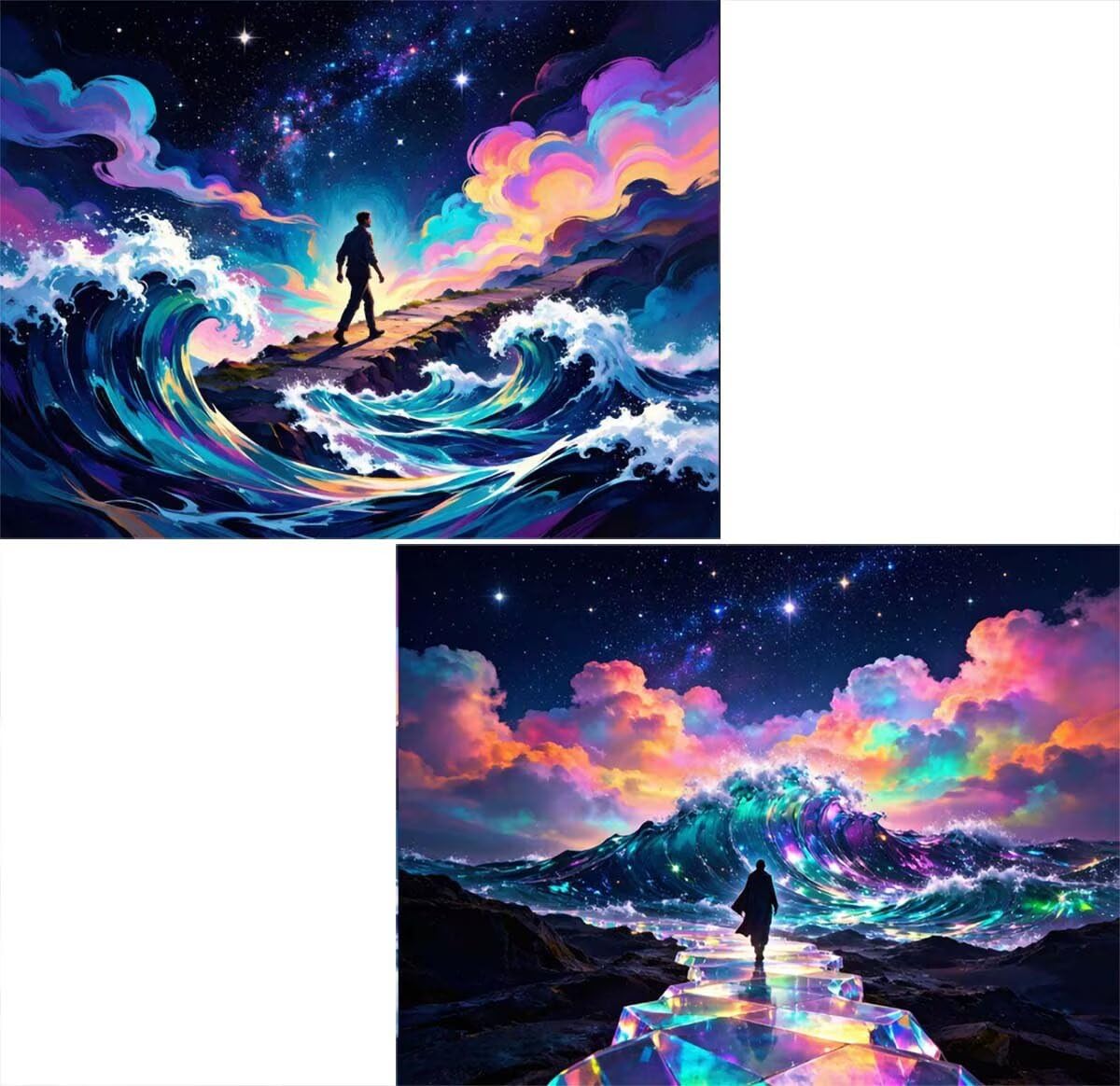 Mężczyzna obraz "zrób to sam", obraz diamentowy 2 sztuki, 95 x 70 cm, L