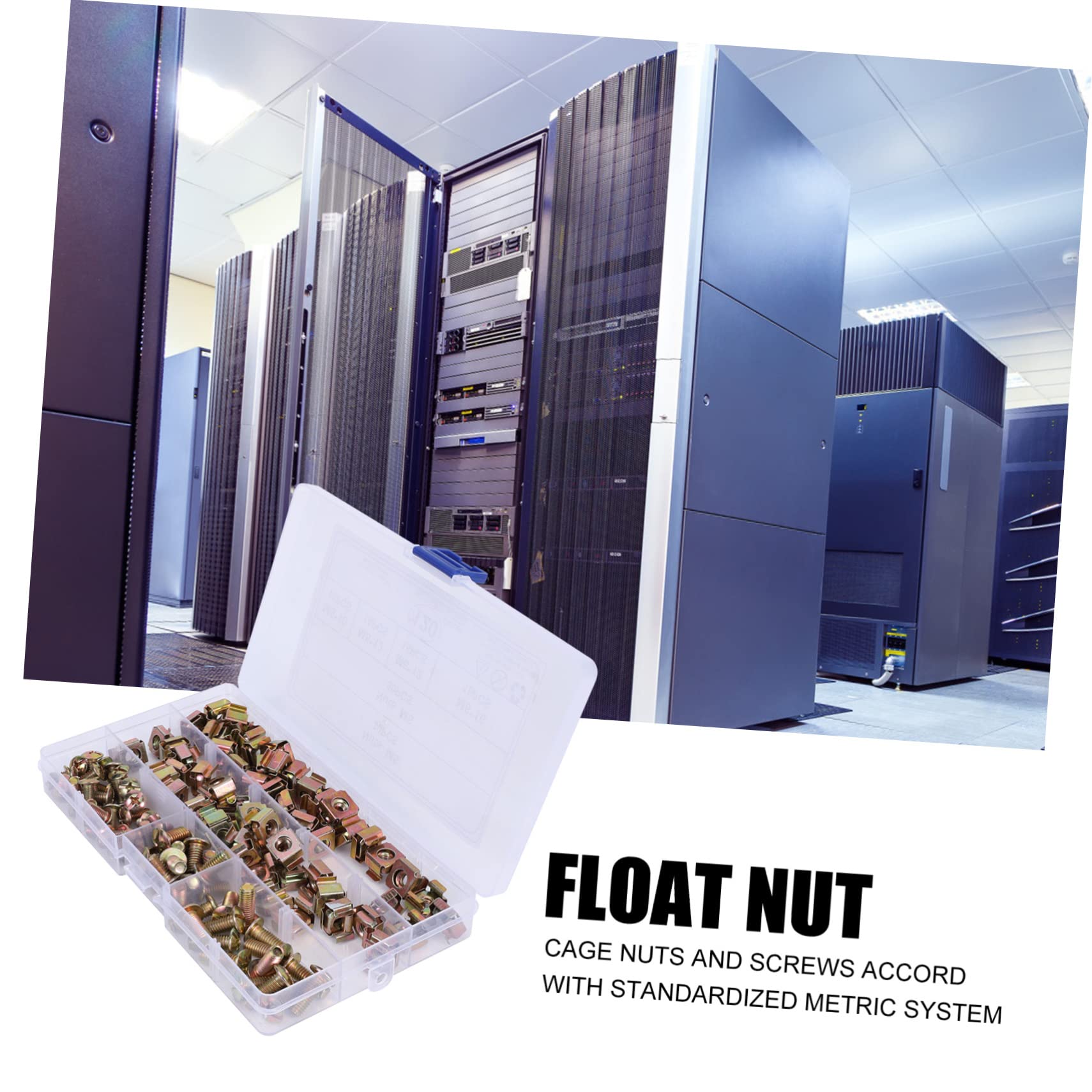 ULTECHNOVO Professional 120pcs Floating Cage Nut Set M5 Nut Square Hole Screws Easy Install