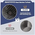 MAXYOYO Bean Bag Chair for Adults, Upholstered Floor Sofa Loveseat Boneless Couch with Pillow, Large Bean Bag Couch for Bedroom Living Room, Sofa in A Box, Dark Grey