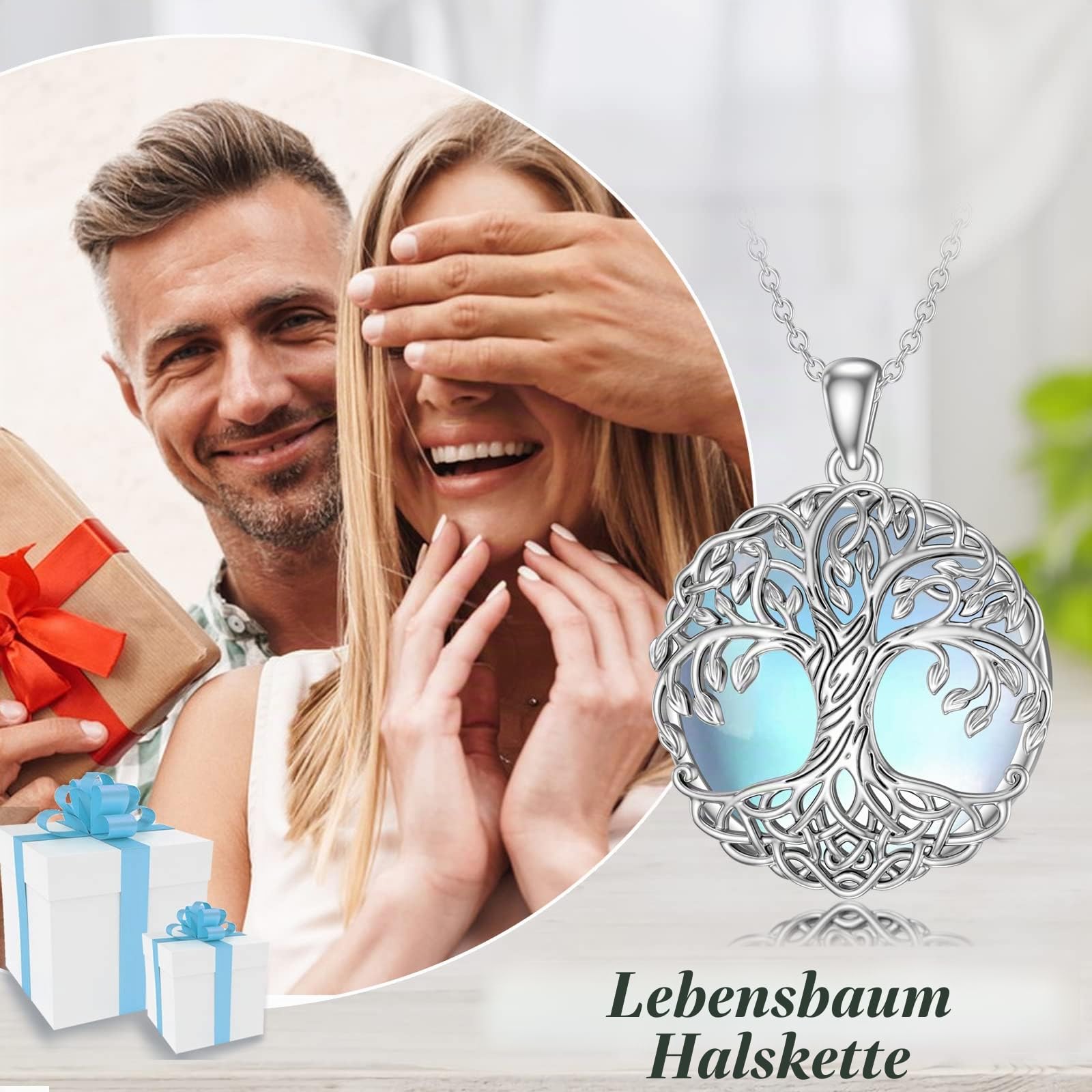 PROESS Lotus/Sonnenblume Anhänger Halskette 925 Sterling Silber Blume Kette Schmuck Geschenke für Frauen Mädchen Mutter