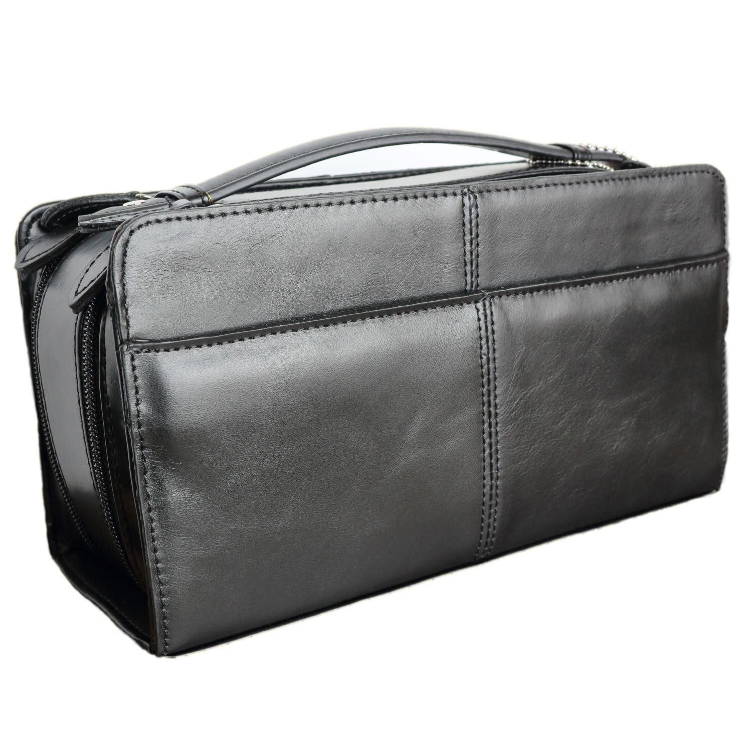 Amazon | 【Maturi マトゥーリ】 ヴィンテージ 本革 ダブルファスナー