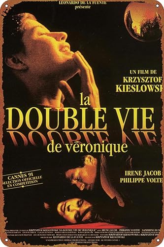 The Double Life of Veronique - Póster de película con logotipo de lata de metal, logotipo vintage vintage, para el hogar, barra de cueva, gimnasio,