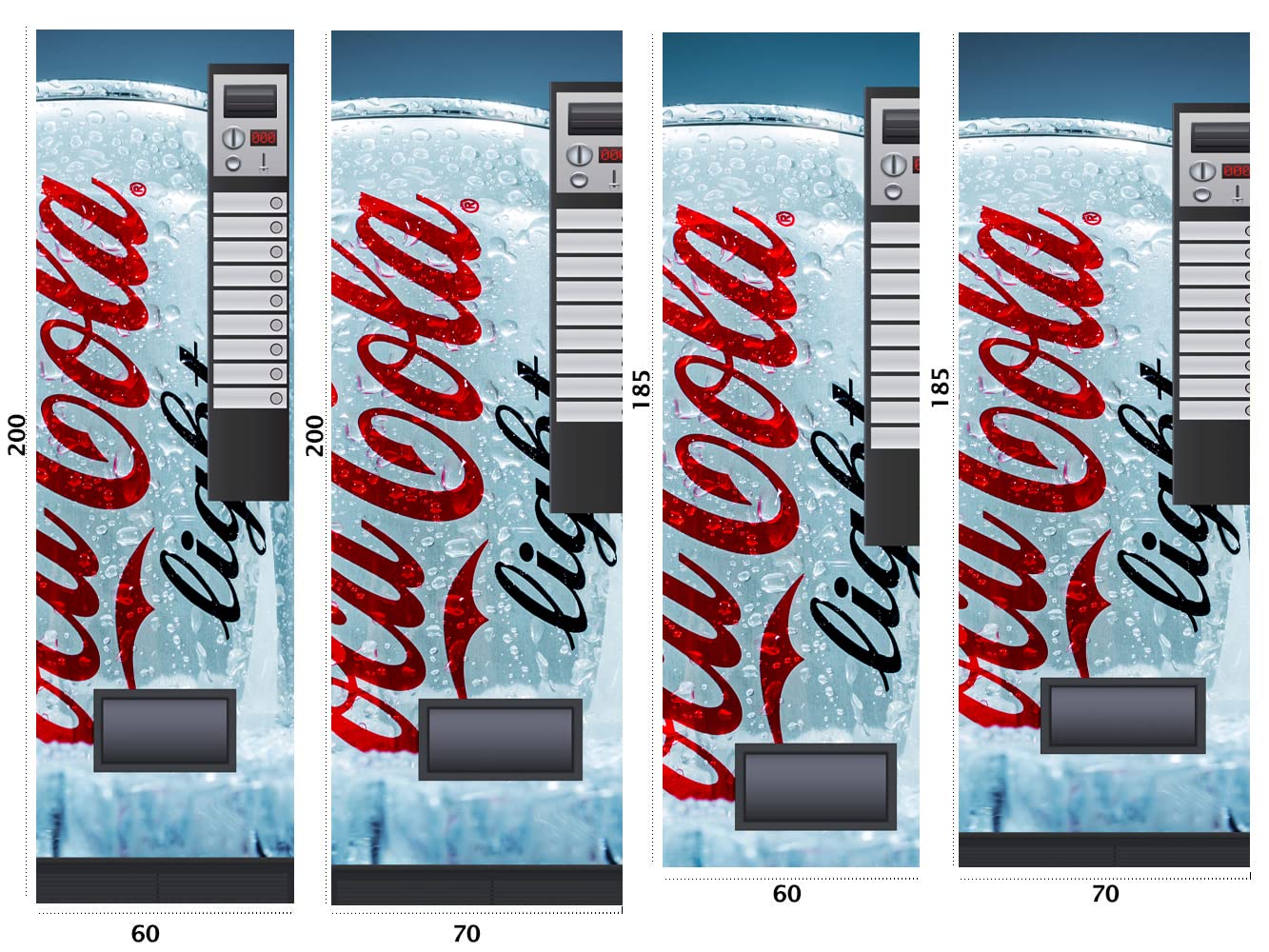 Oedim Klebefolie Vinyl-Aufkleber für Kühlschränke, Spender-Maschine, blauer Schwanz, robust und einfach anzubringen, dekorativer Aufkleber, elegantes Design 185x60cm