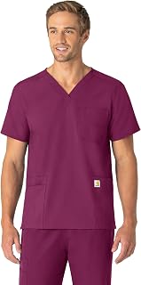 Carhartt Scrubs Unisex, Force Essentials, V-Neck Tops with 6 Pockets