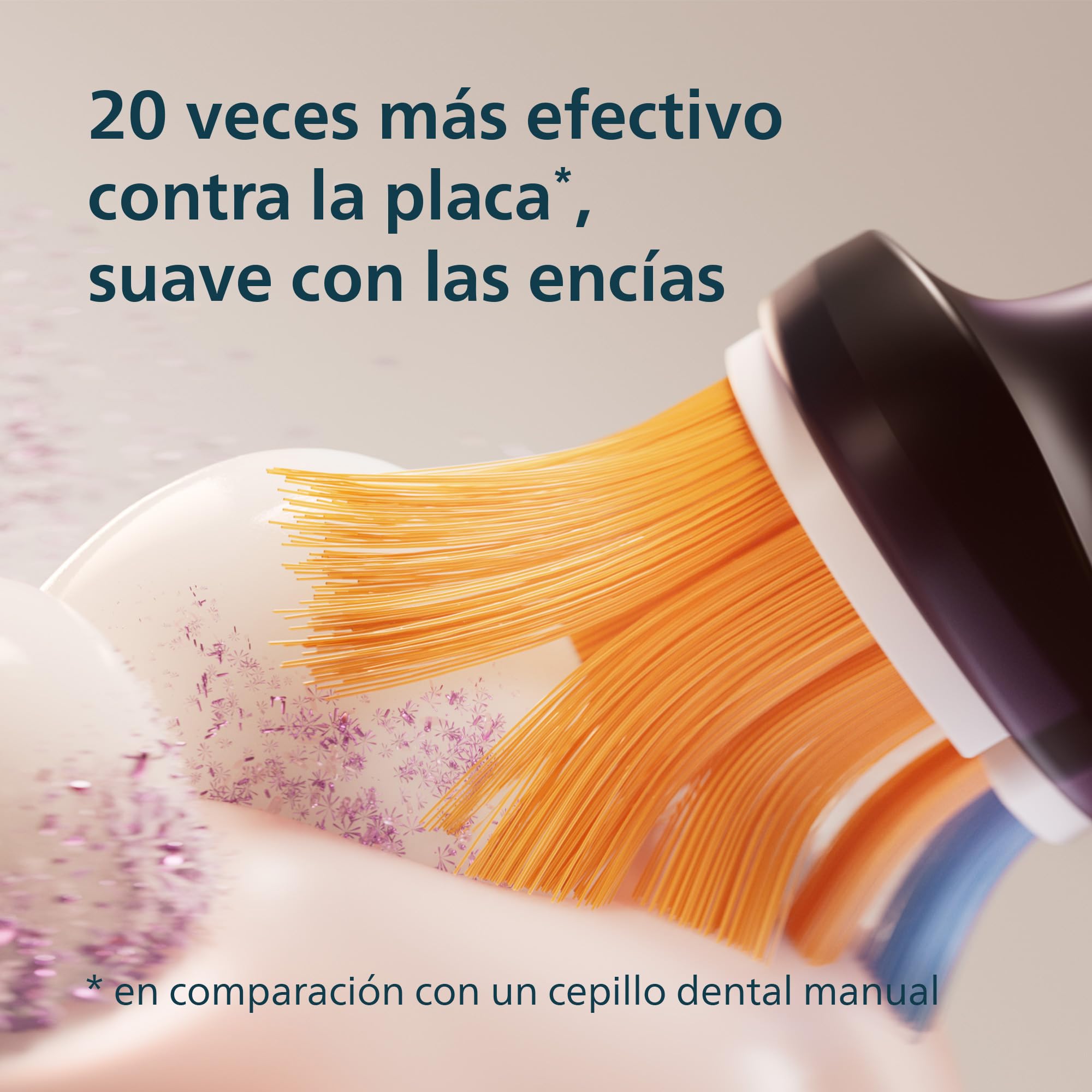 Philips Sonicare DiamondClean Smart 9400, cepillo dental eléctrico, sónico con aplicación, sensor de presión, detección de cabezal de cepillado, negro, modelo HX9917/89