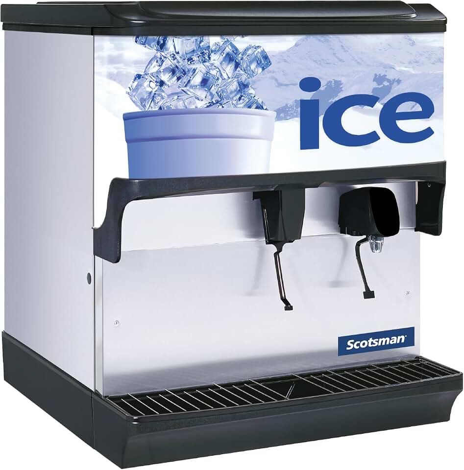 Scotsman IOD200-1 Ice Dispenser with Water Filler, 30" Width - 200 lb. Storage