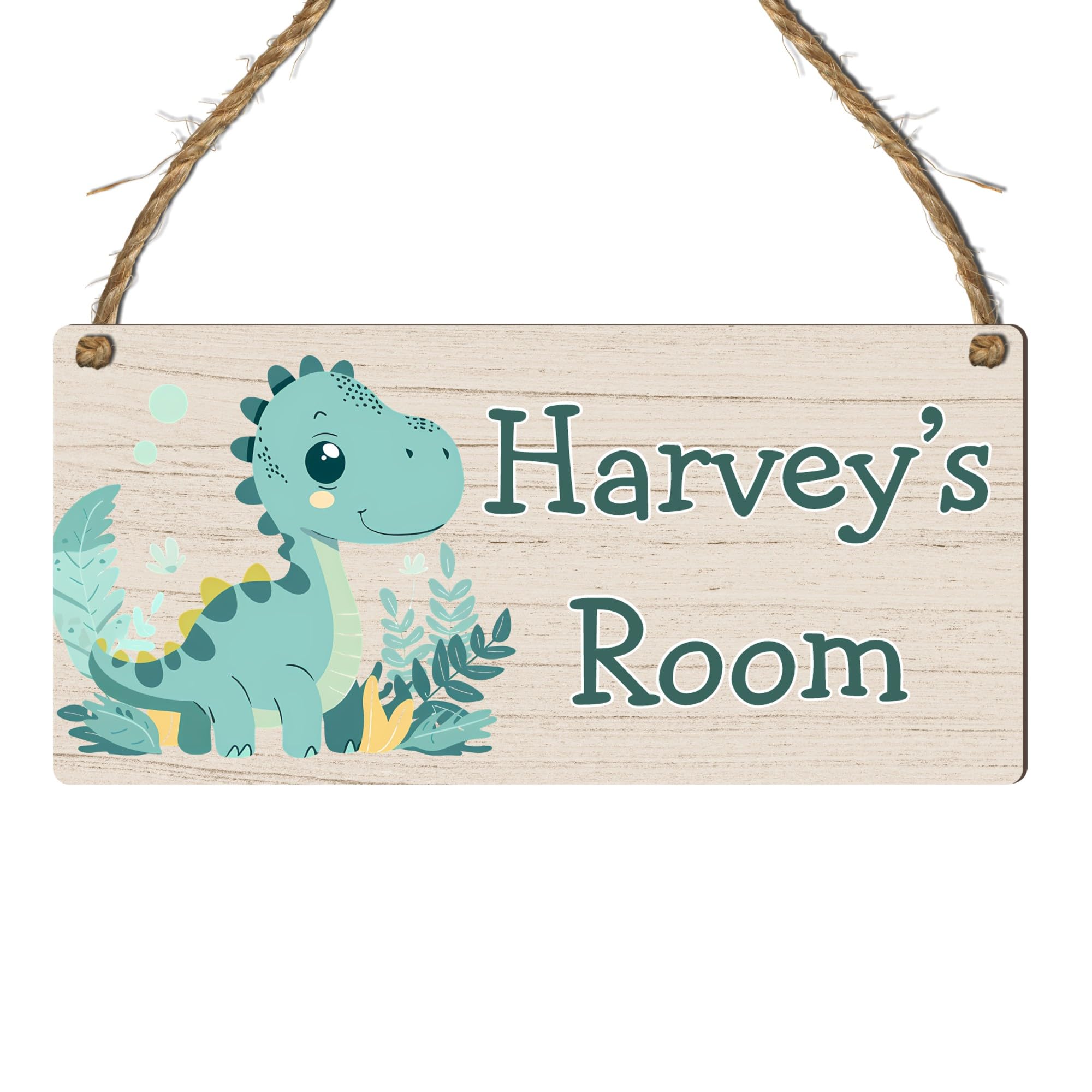 Personalised Cute Dinosaur Plaque Rectangle Sign for Kids Bedroom Decor MDF Wood Birthday Christmas Thoughtful Keepsake Present - Image 6