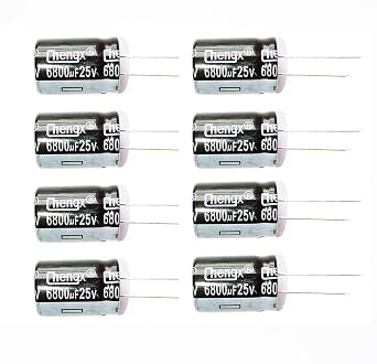 6800uF 25V 18X25 +/-20% -25C to +105C 5PCS Aluminum Electrolytic Capacitor