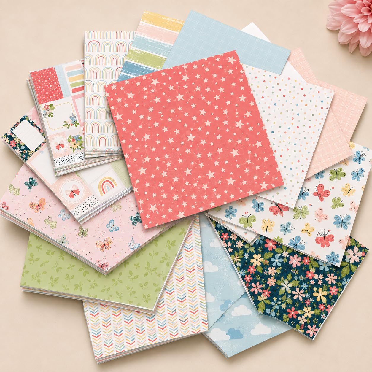 Scrapbook Paper Pack - 21 Sheets, 6x6 Inch -2 Scrapbook Paper Pack - 21 Sheets, 6x6 Inch -2