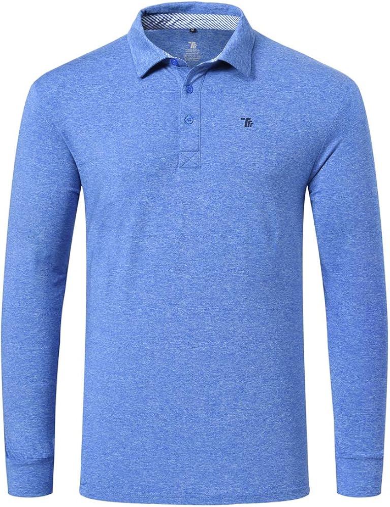 MoFiz Men's Golf Shirts Polo Shirts Athletic Casual T-Shirt Quick Dry Long Sleeve : Sports & Outdoors