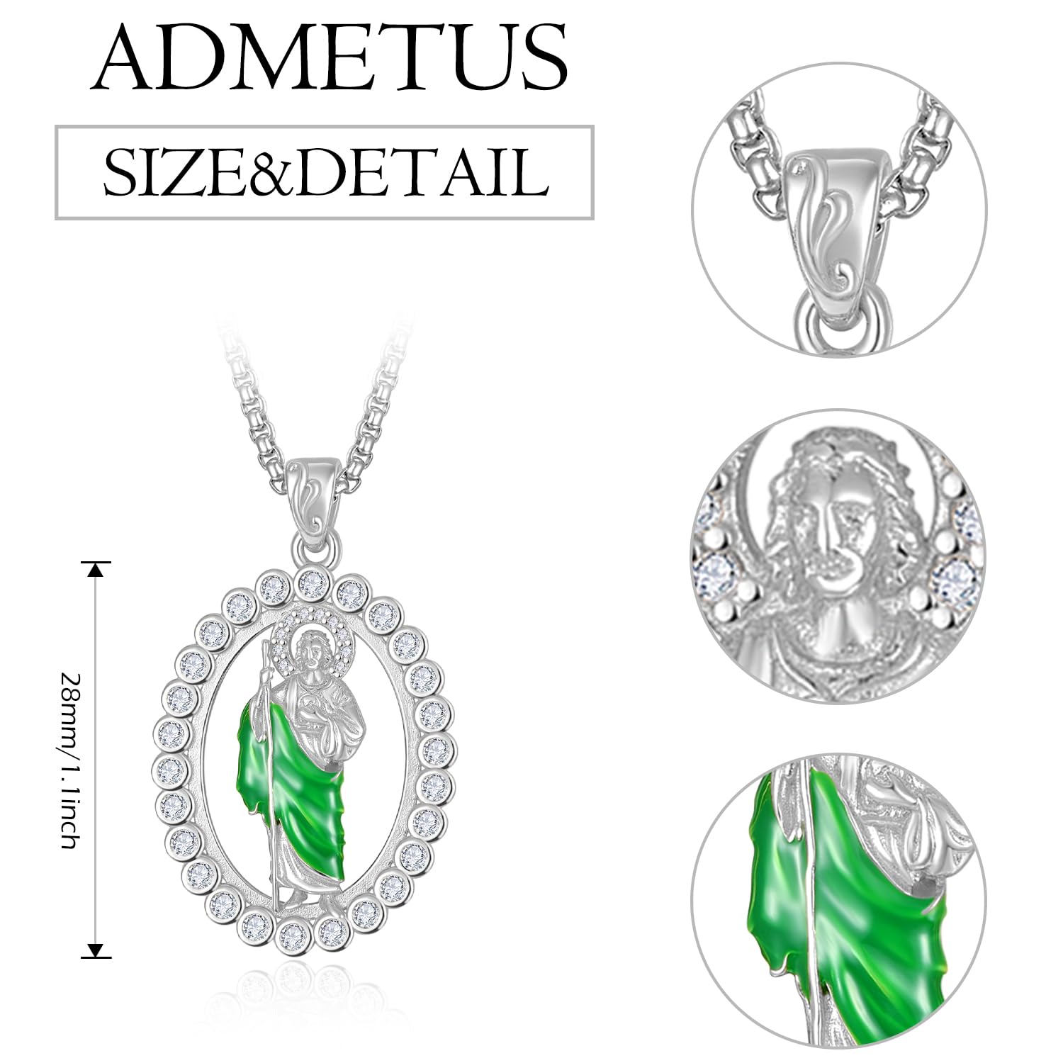 Snapklik.com : San Judas Tadeo Necklace Sterling Silver Cadena De San ...