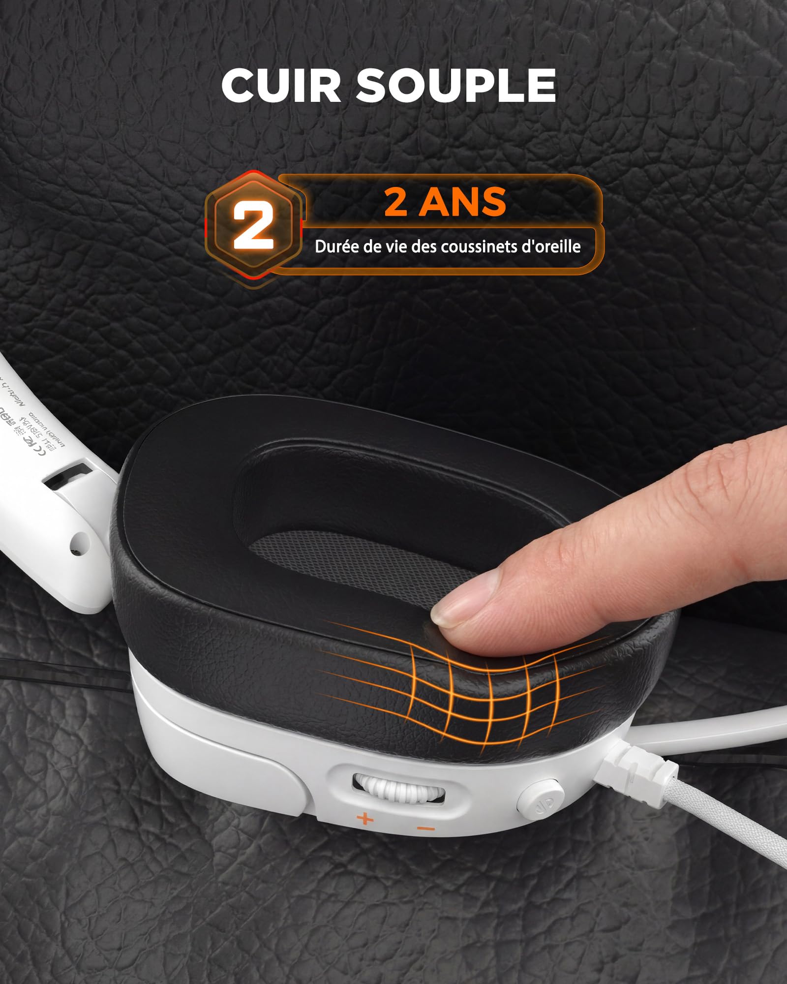 NUBWO Casque de Jeu PS5 pour PS4, PS5, PC, Nintendo Switch, Xbox, avec Microphone, Casque de Jeu avec Microphone, Casque antibruit avec Jack 3,5 mm