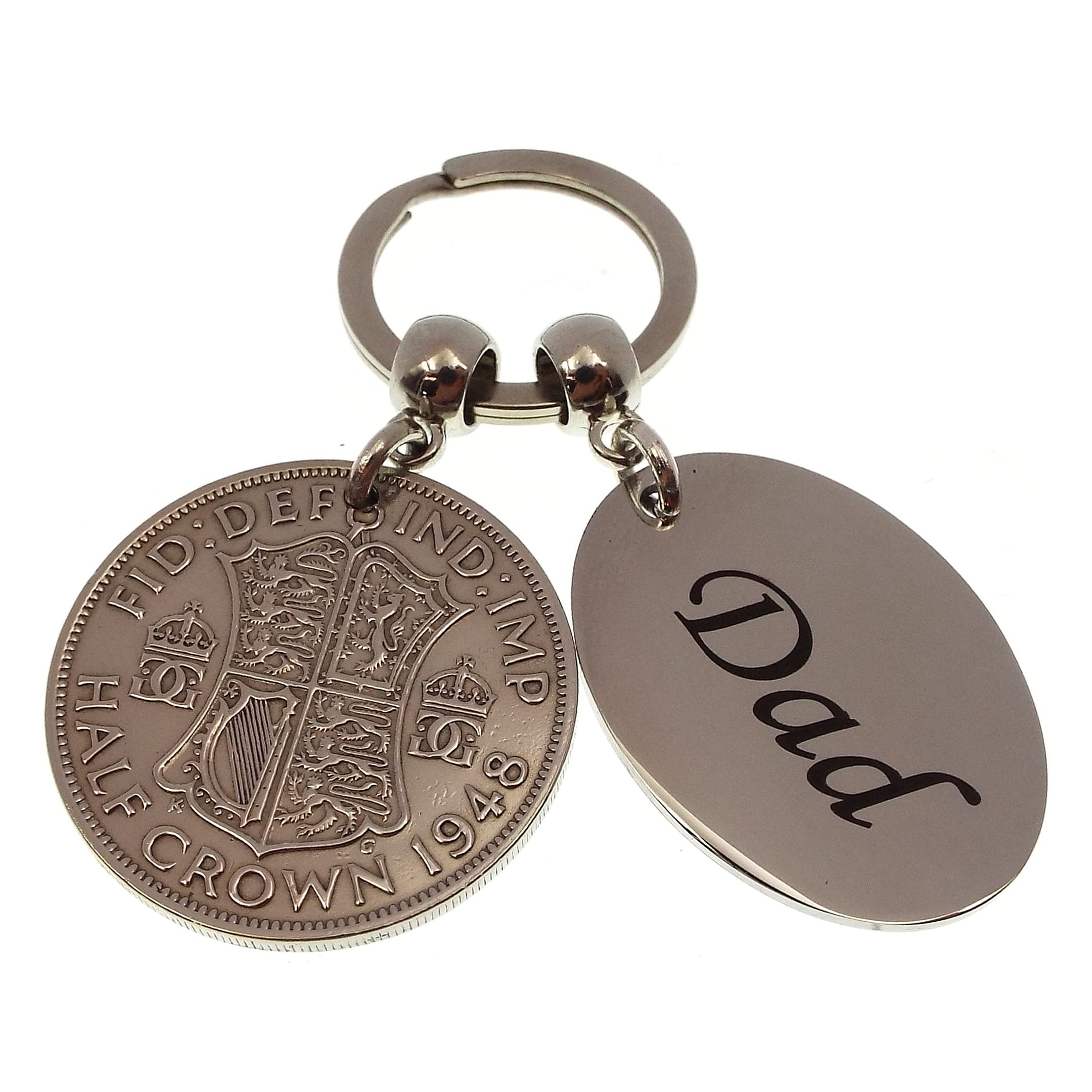 A Silver Dream 1948 DAD Half Crown British Coin Keyring