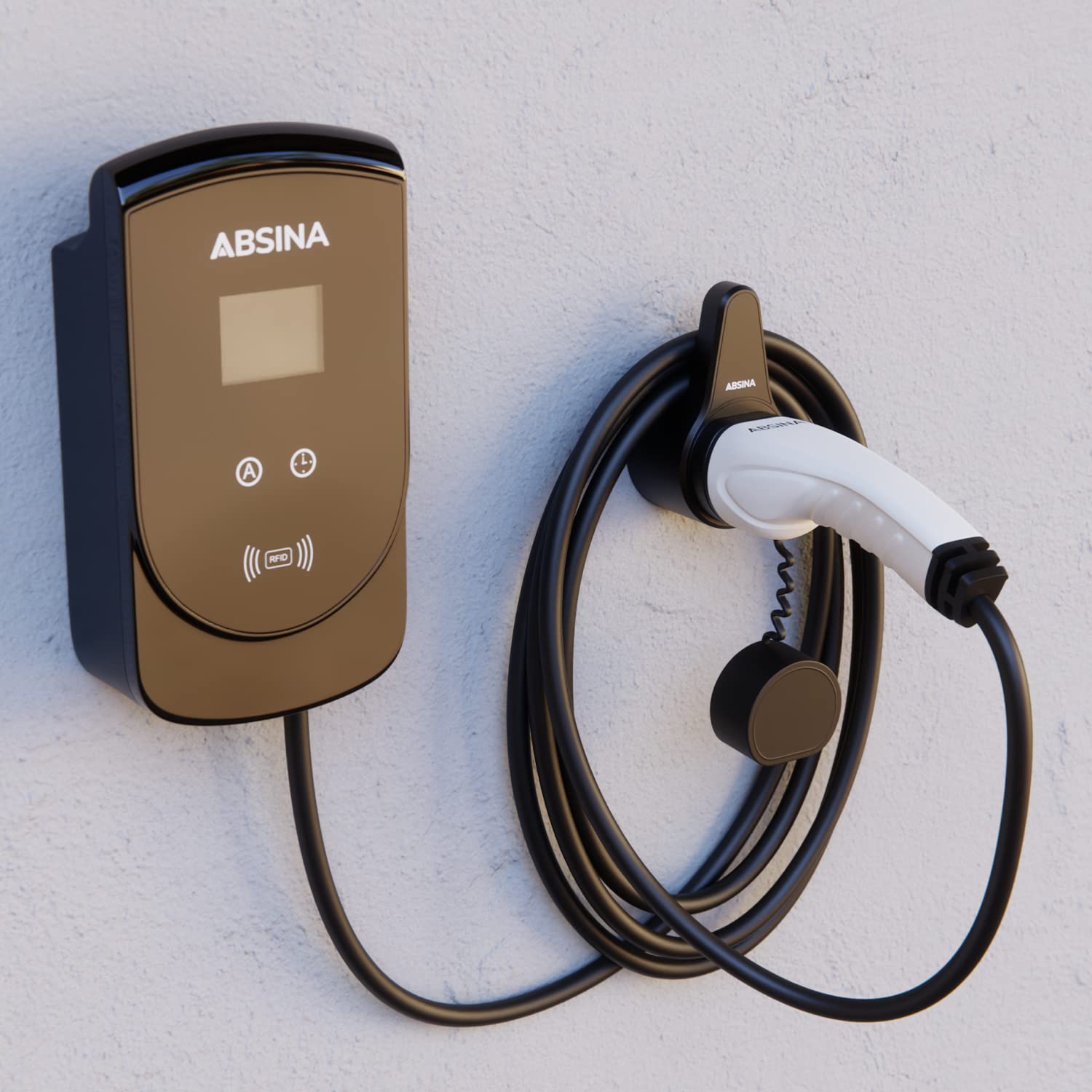 Supporto Muro Per Cavo Di Ricarica Auto Elettriche Tipo 2 – Porta Spina In ABS Con Accessori Di Montaggio (14,2x8x6,8 Cm) - 3