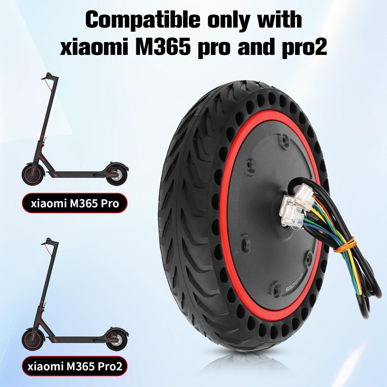 Moteur de moyeu de scooter électrique 36 V 350 W pour Xiaomi M365 Pro Pro2, 8,5", moteur de moyeu sans balais pour Xiaomi Pro Pro2, remplacement des roues motrices