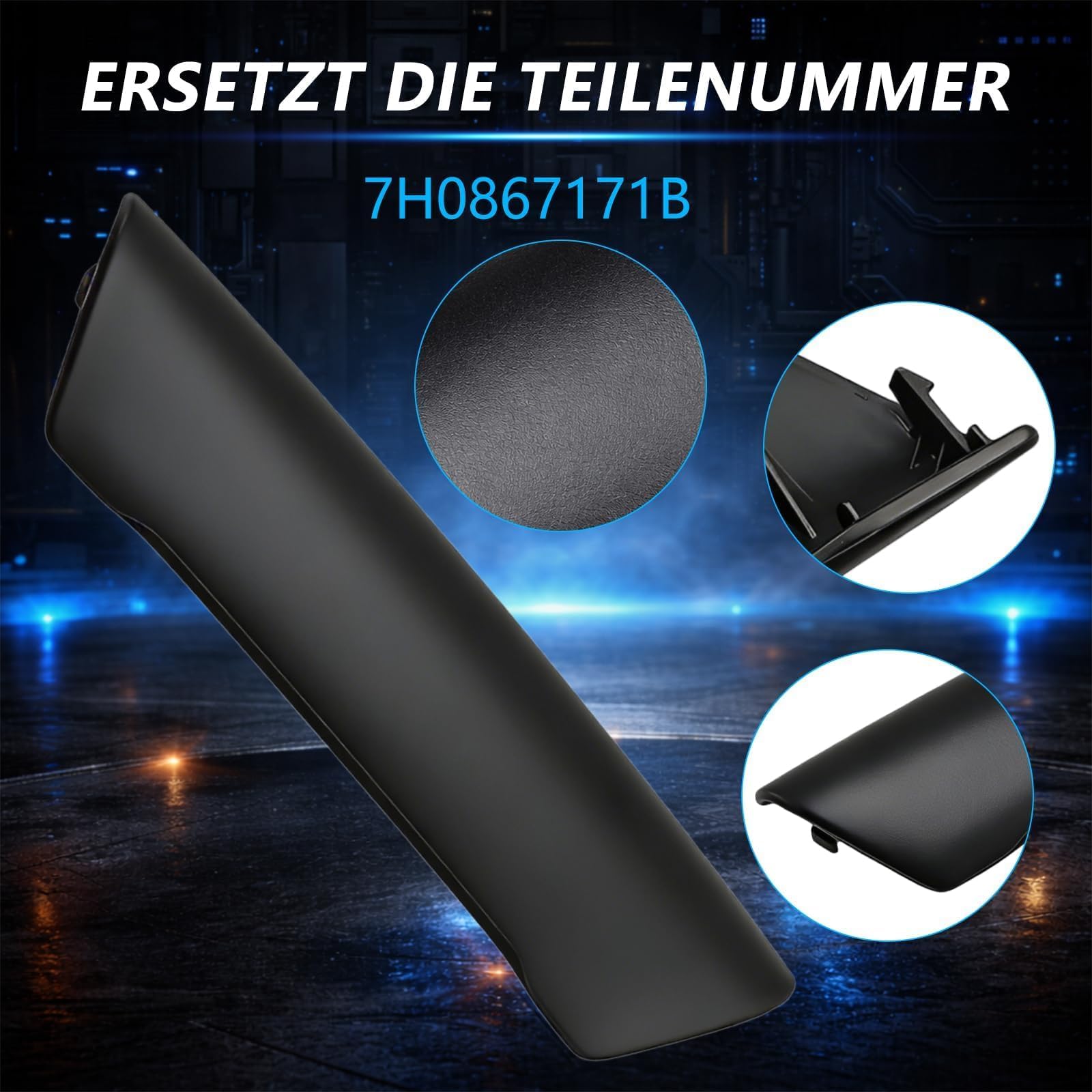 EVRBUL 2PCS Türgriff Blende Vorne Links & Rechts Innentürgriff Abdeckung Kompatibel mit VW T5 Transporter 2003-2010 | Ersetzt 7H0867171B