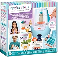Make It Real Mini Pottery Studio: 26-Piece Mess-Free Air Dry Clay DIY Kit for Kids 8+ - 10 Mini Projects, Beginner to Master, Innovative Centering Tool