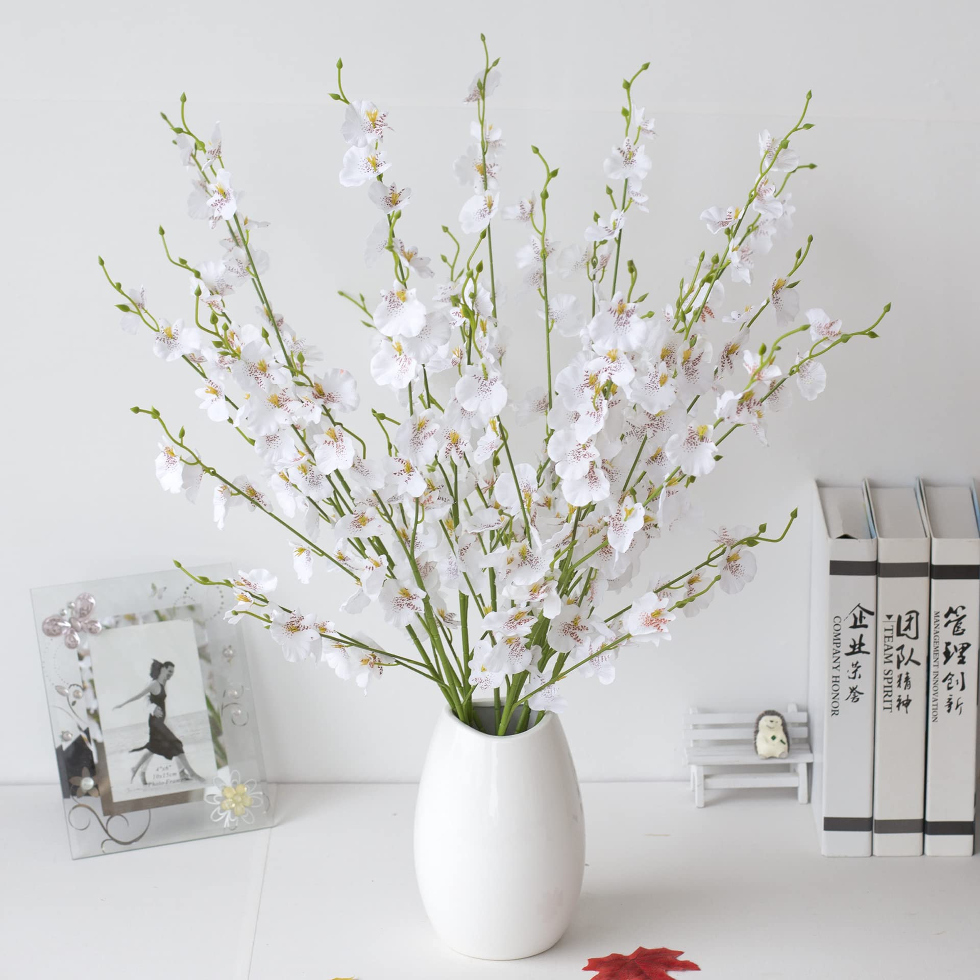 SATYAM KRAFT 5 Sticks Butterfly Orchid Flower Sticks Artificial Flower Bunch for Deepawali,Gifting,Home,Bedroom,Garden,Balcony,Table Top, Diwali,Office Corner Decoration.(Pack of 5) (White) (B0D66ZYG8F) Amazon Price History, Amazon Price Tracker