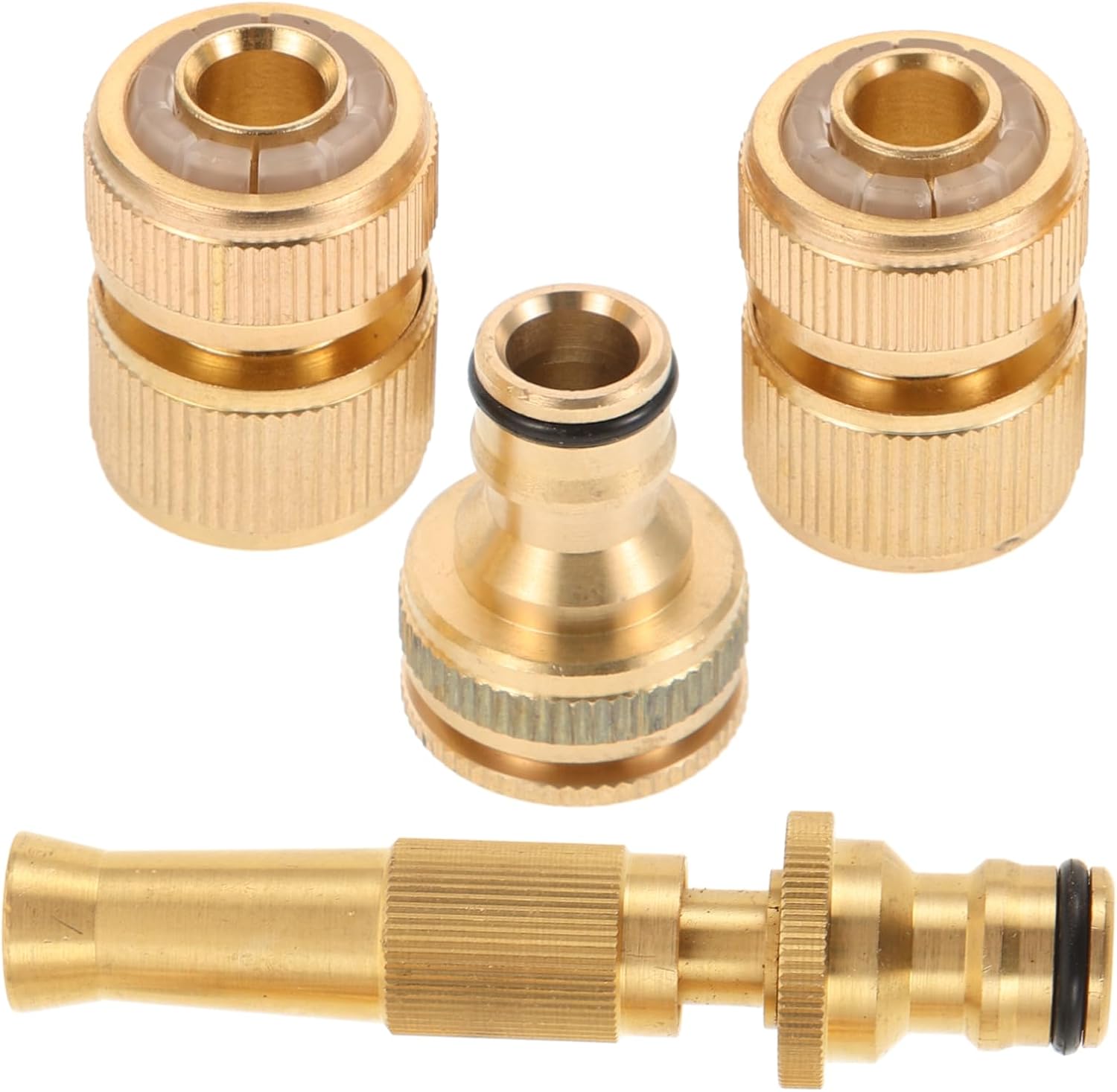 Cabilock 4Pcs Water Hose Sprayer Adapter Set Durable Car Cleaning Nozzle Converter for Efficient Garden Car Washing Tasks Heavy Duty Hose Fittings for Versatile Use