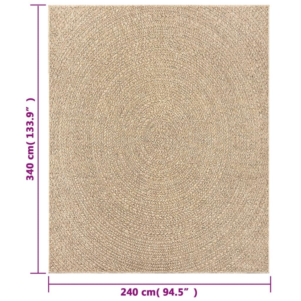 vidaXL Dywan ZIZUR, 240x340 cm, stylizowany na jutowy