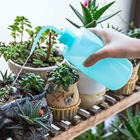 Vista 5 de Botellas exprimibles para suculentas, 16.9 fl oz, botella de riego de chorro de agua azul, lata de aspersión para apretar, botella de plástico