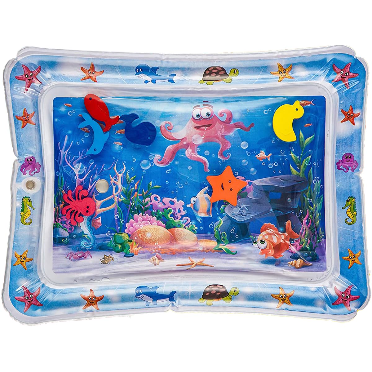Frummel Wasserspielmatte Baby – Wasser-Spielmatte – Aufblasbare Spielmatte – Wasserspielzeug für Babys – Geschenk zur Geburt – Spielzeug 3 6 9 Monate - Octopus Design