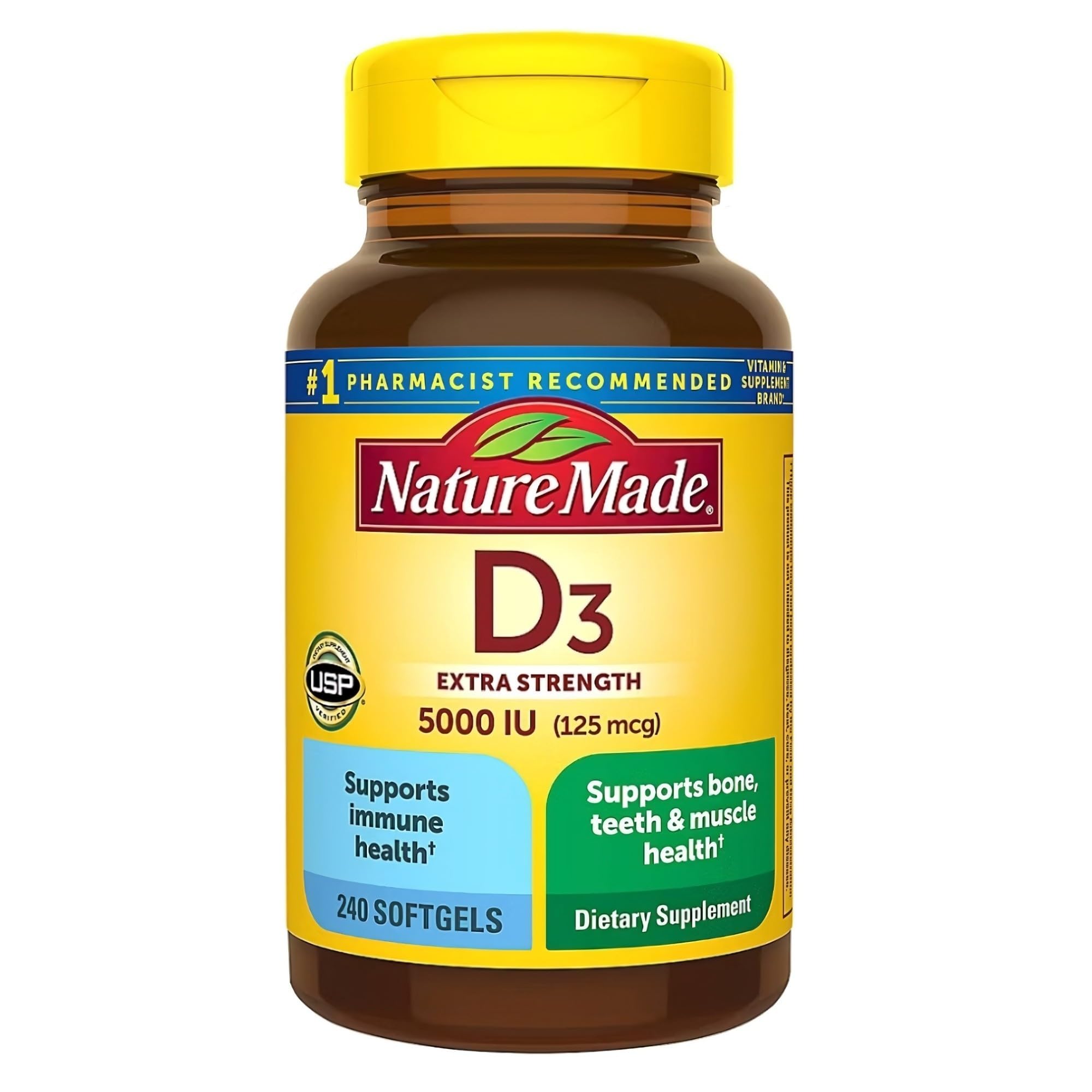 Nature Made Vitamin D3 5000 IU (125 mcg), 180 Vitamin D Softgels — Amazon image 10