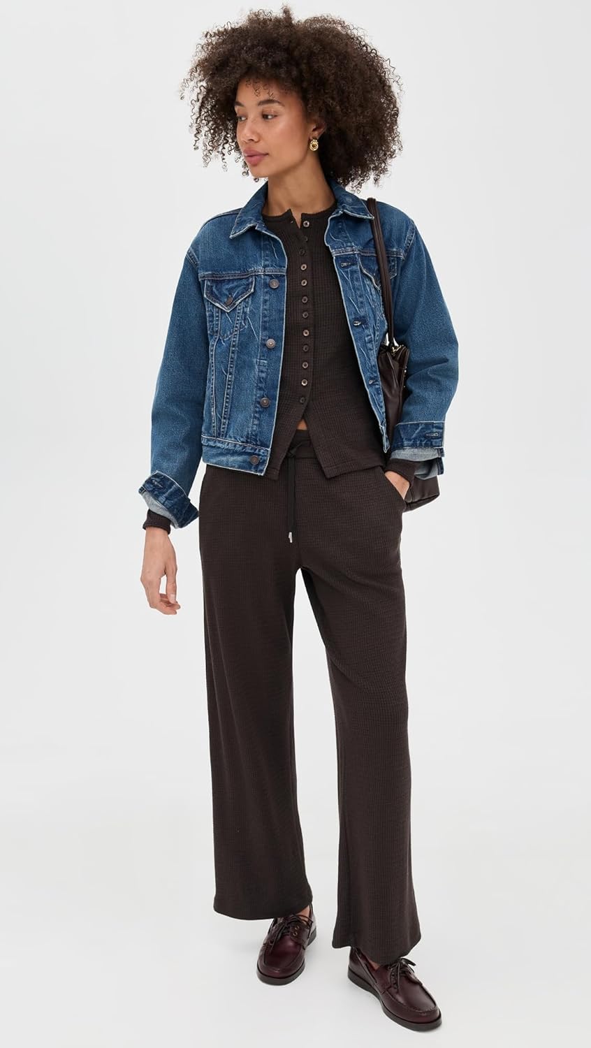 Madewell Womens Joan Crewneck Waffle Top - Image 5